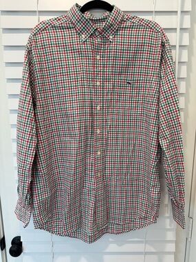 Vineyard Vines Classic Fit Tucker Button‎ Down Long Sleeve Mens Large Plaid